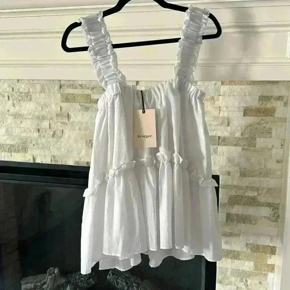 Brogger Olive Top in White Small NWT - Picture 5 of 8